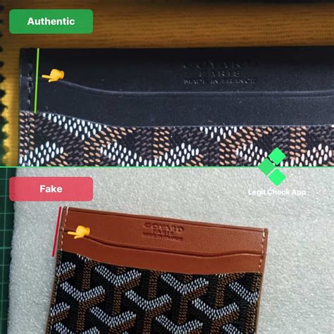 goyard cardholder legit check|how to identify a goyard wallet.